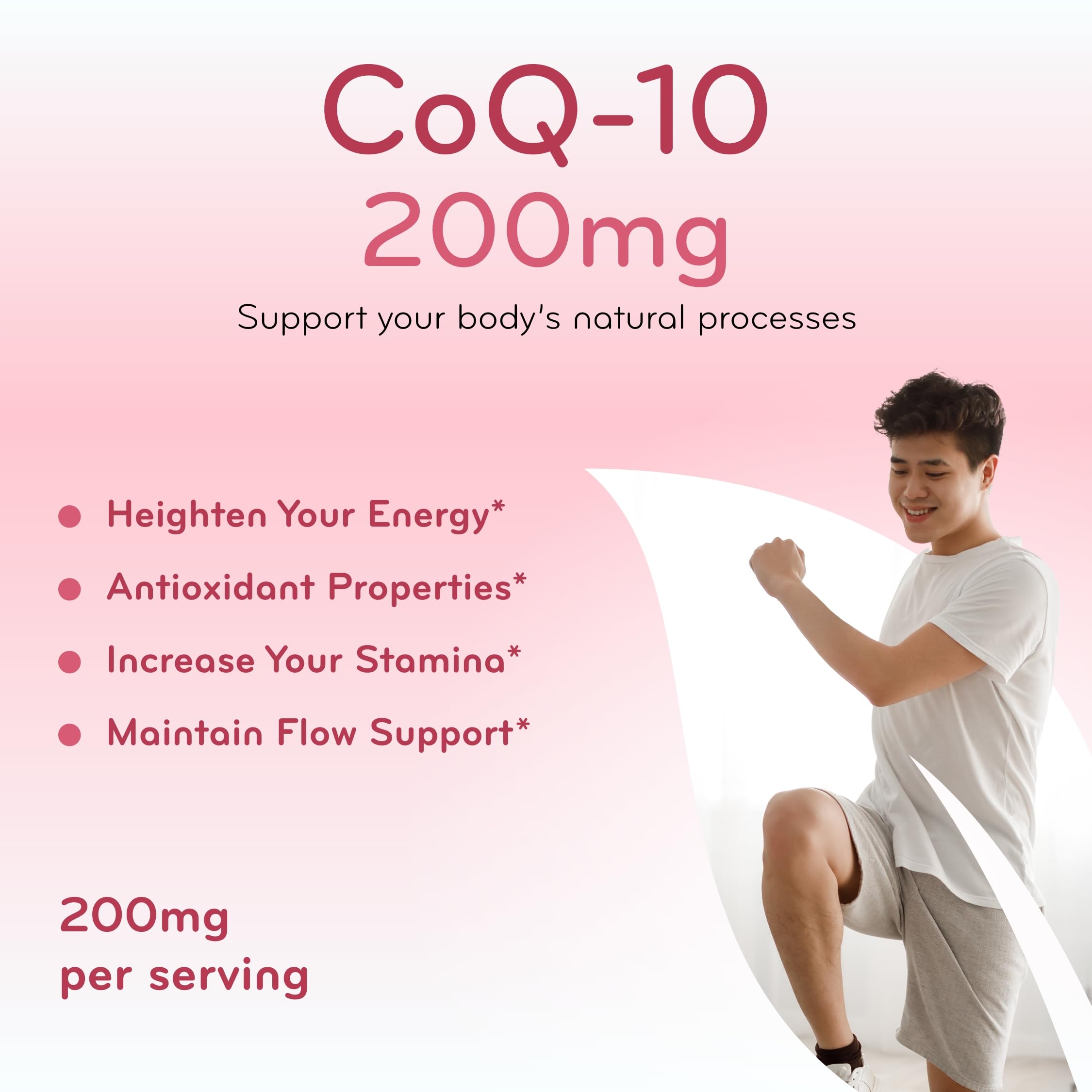 Clear Formulas CoQ10 Softgels 200mg side view