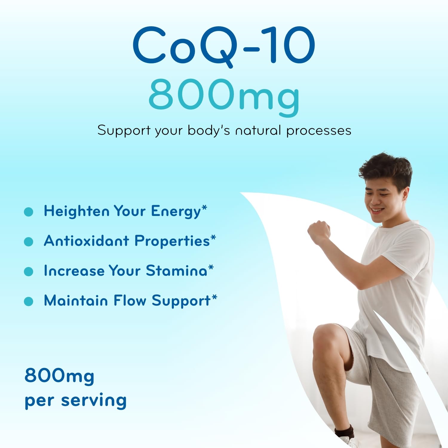 Clear Formulas CoQ10 Supplement 400mg back label