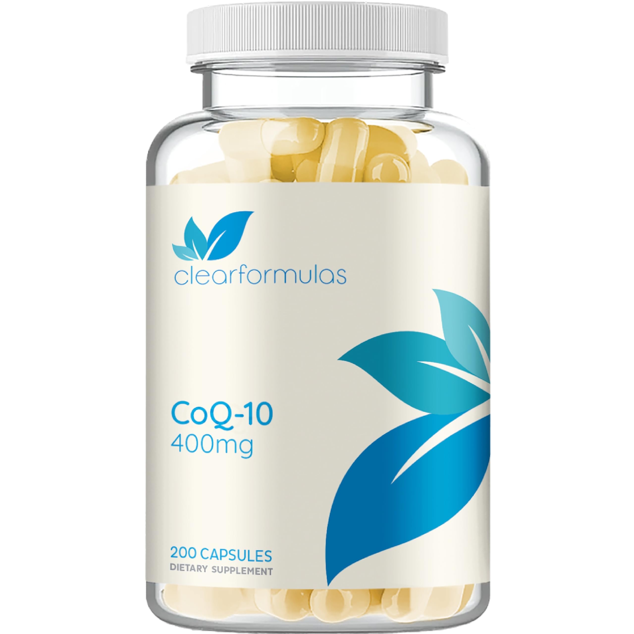 Clear Formulas CoQ10 Supplement 400mg front view