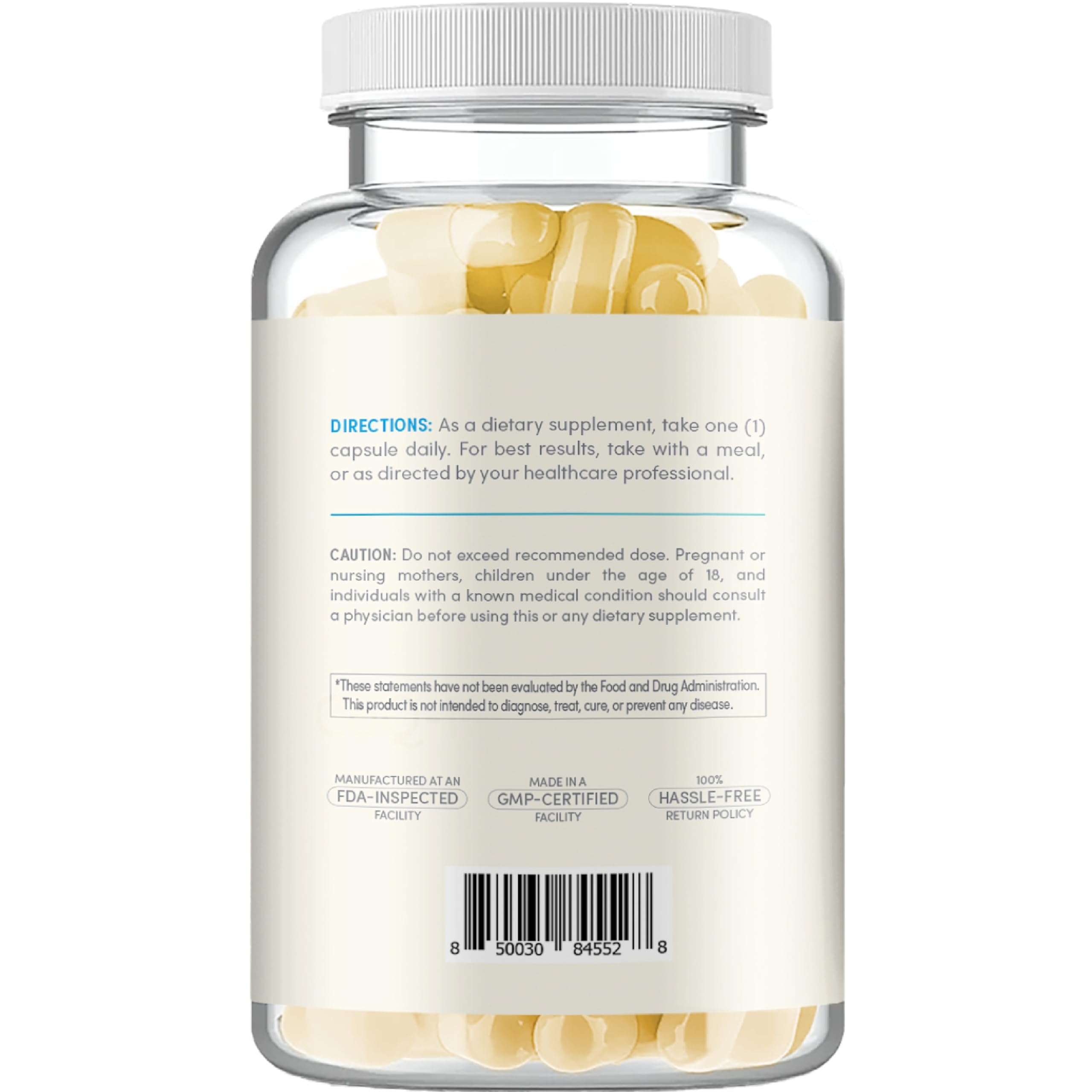 Clear Formulas CoQ10 Supplement 400mg side view