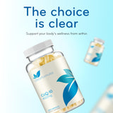 Clear Formulas CoQ10 Supplement 400mg with a glass of water