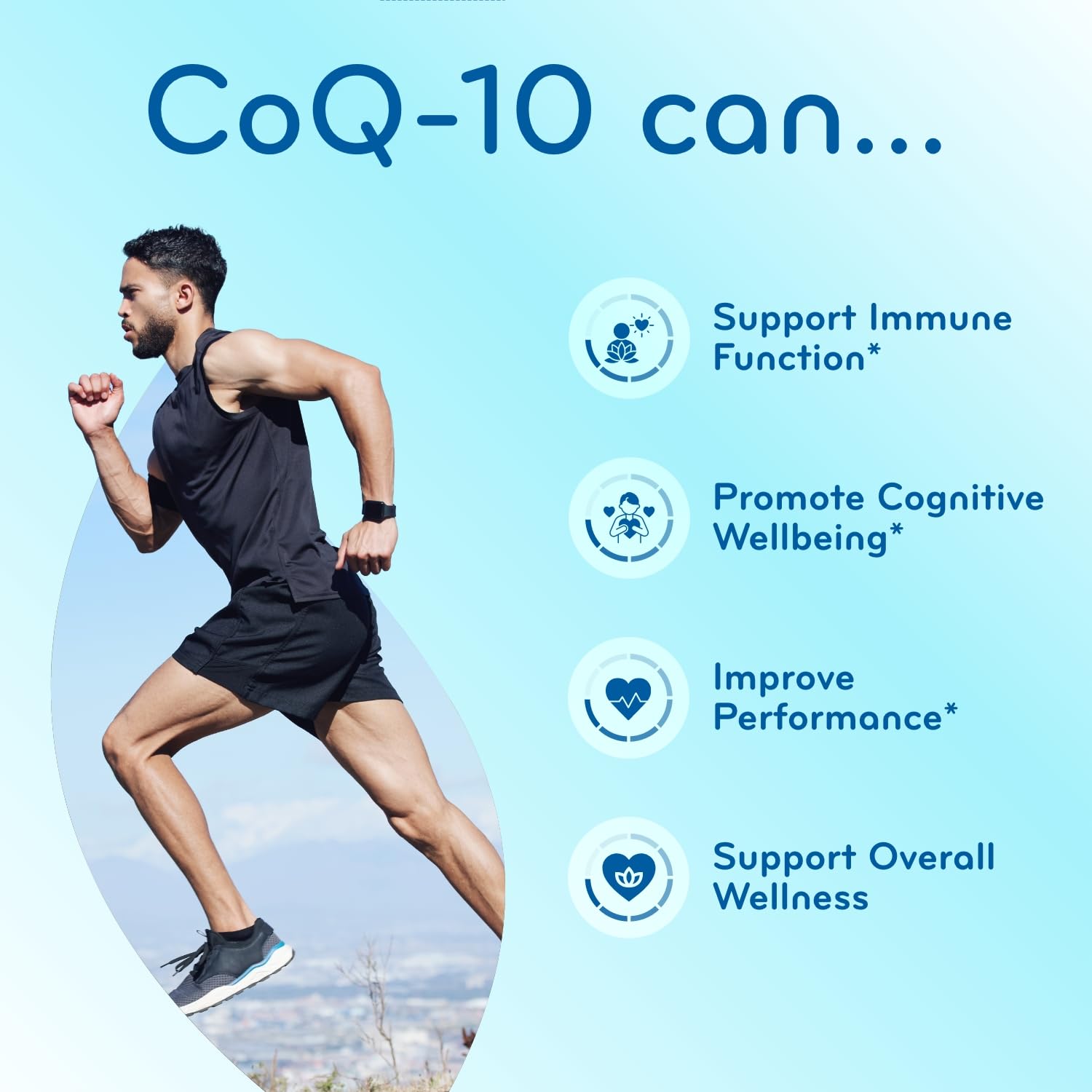 Clear Formulas CoQ10 supplement bottle with a clean background