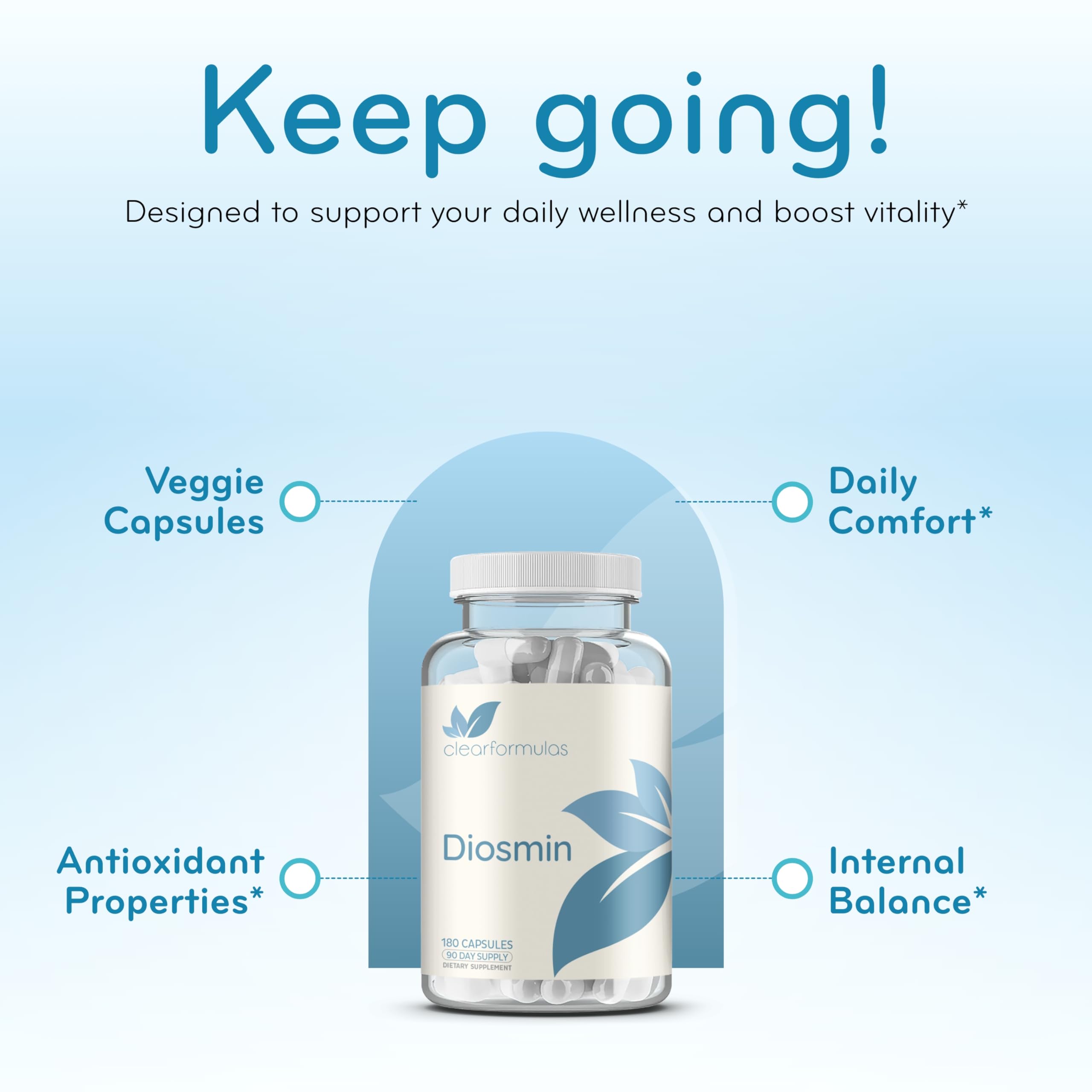 Clear Formulas Diosmin Supplement 1000mg ingredients list