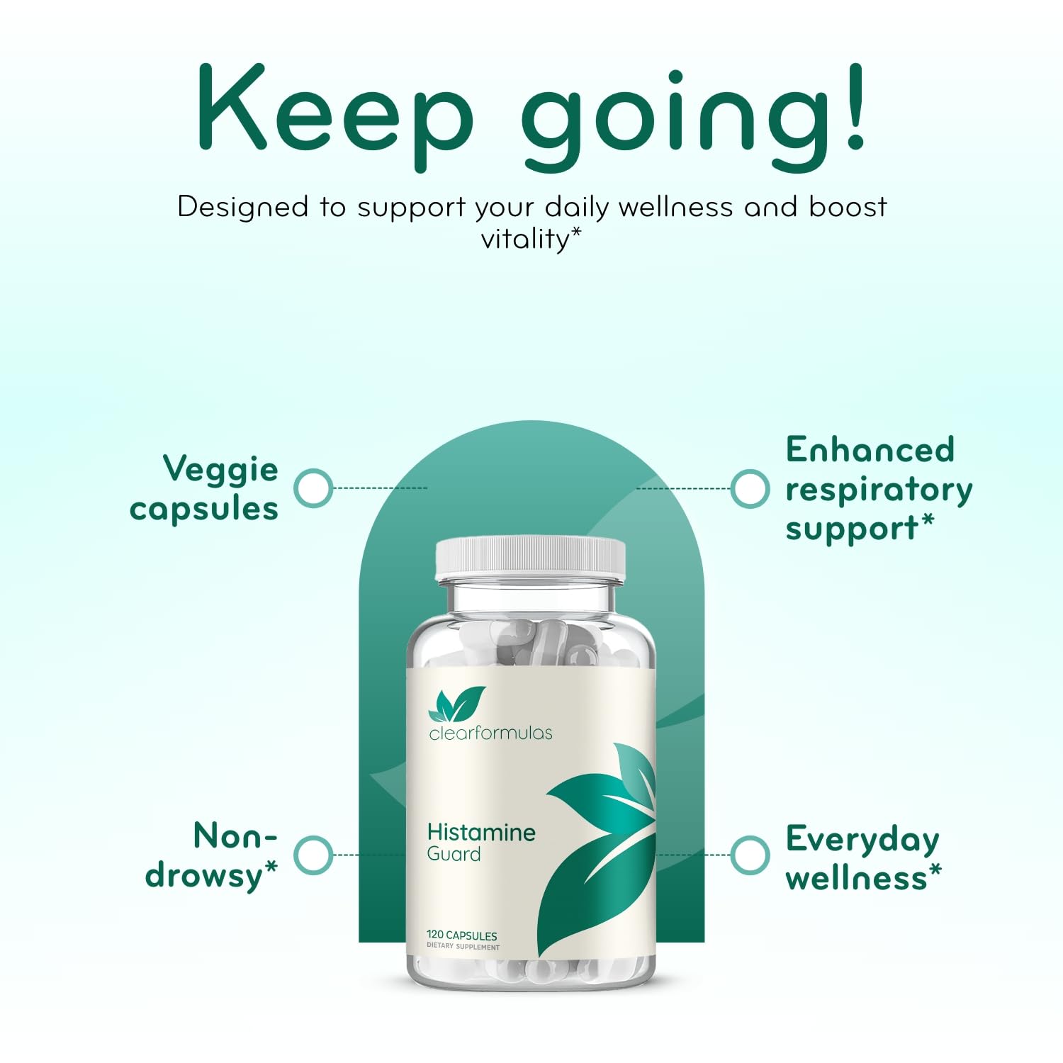 Clear Formulas Multi-Enzymes Supplement capsules on a table