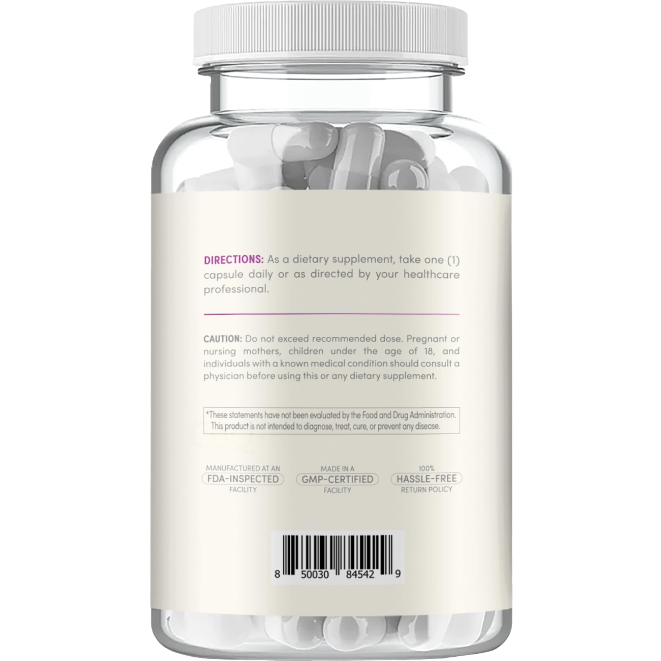 Clear Formulas Quercetin 500mg Capsules side view