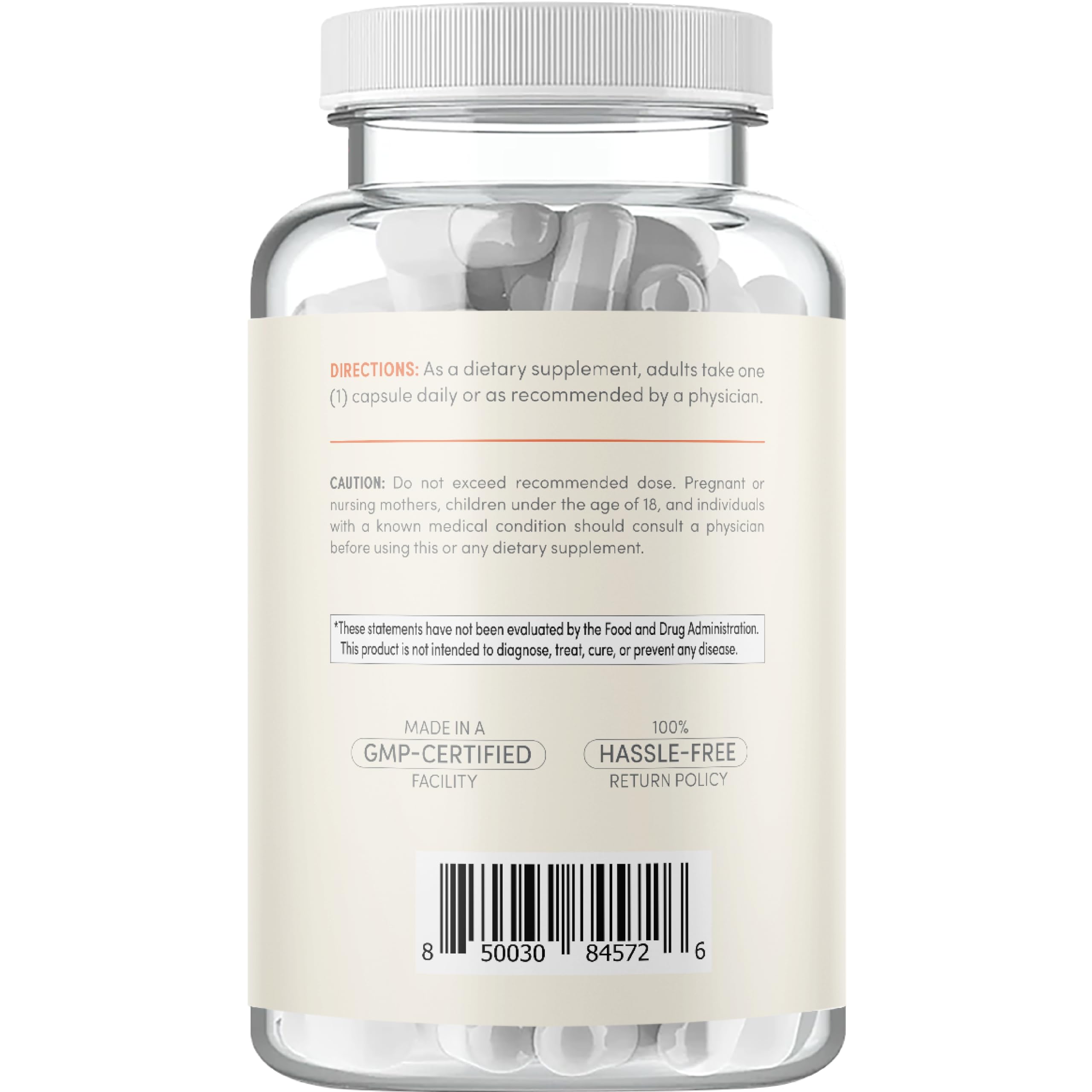 Clear Formulas SAMe 400mg capsules with a glass of water