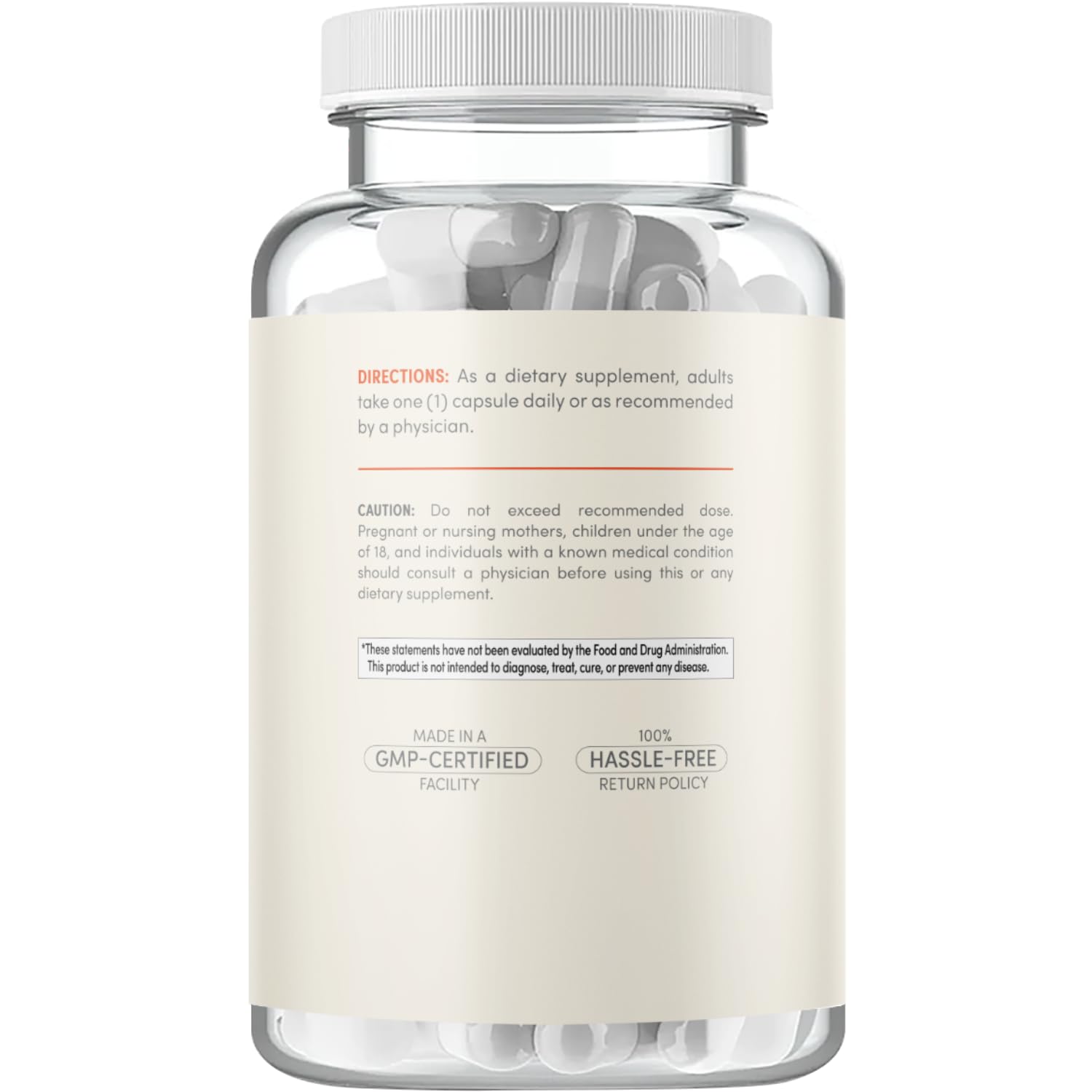 Clear Formulas SAMe 750mg capsule bottle side view