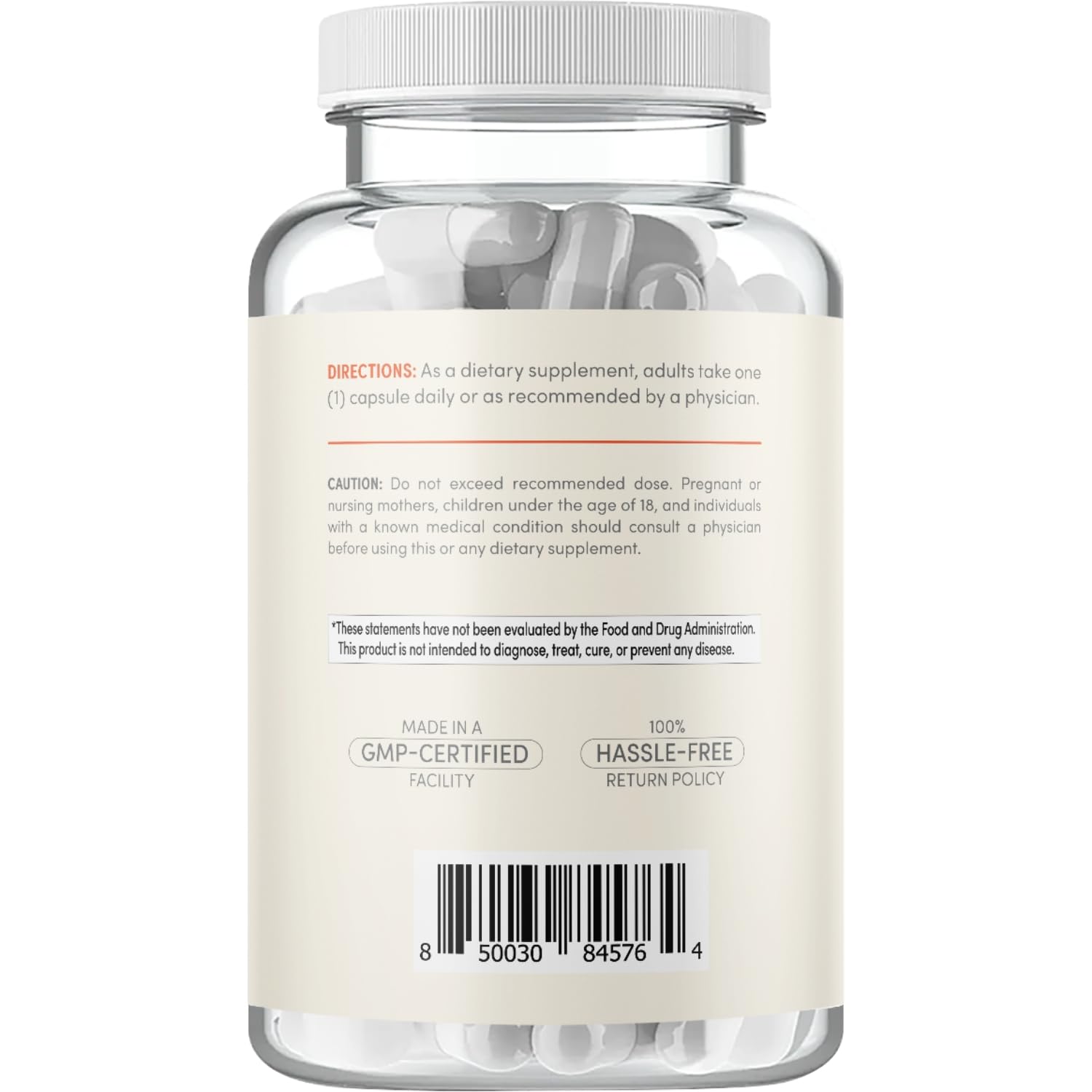 Clear Formulas SAMe 750mg supplement capsules opened bottle