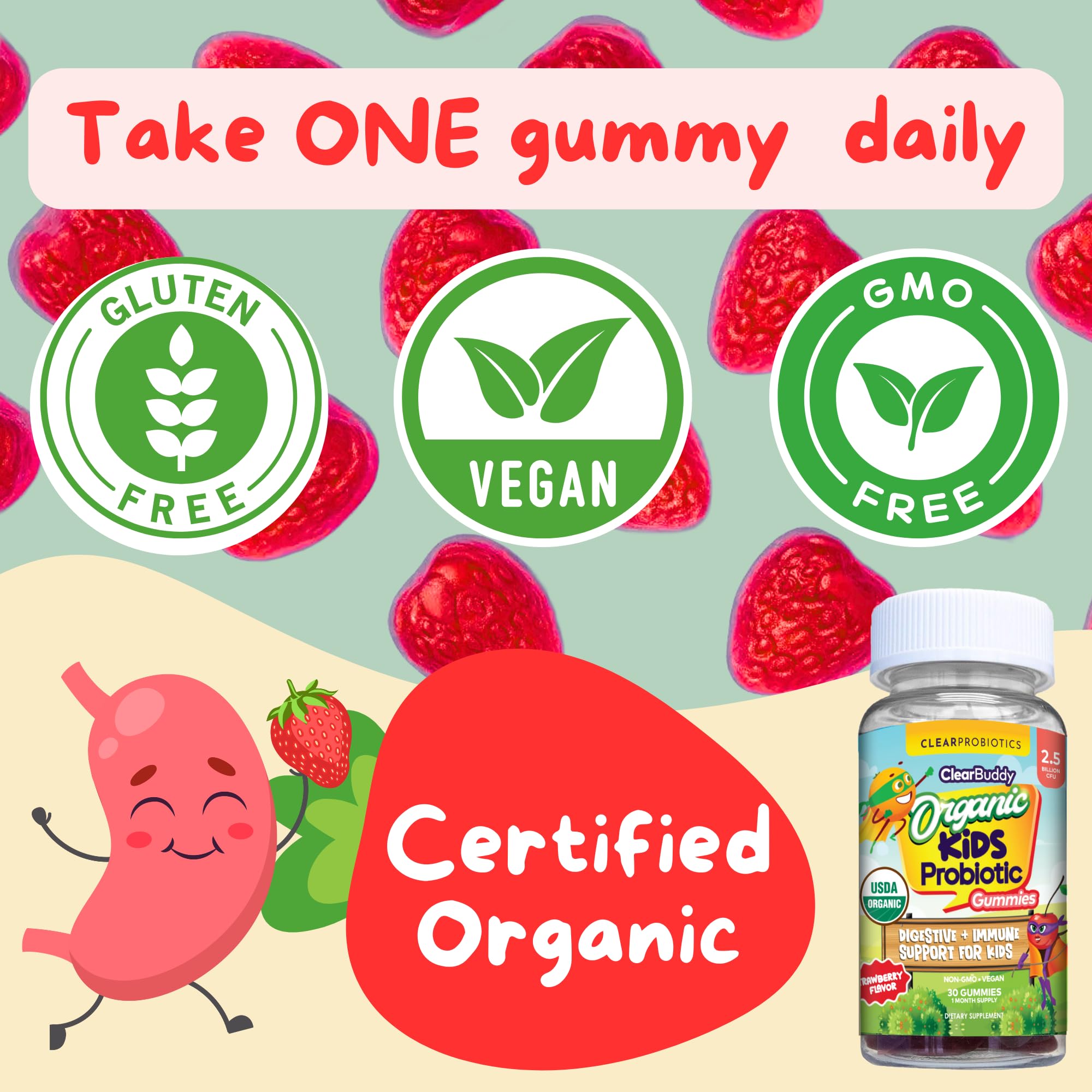 Clear Probiotics Clear Buddy Probiotic Gummies bottle cap open
