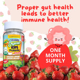 Clear Probiotics Clear Buddy Probiotic Gummies on a kitchen table