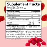 Clear Probiotics Clear Buddy Probiotic Gummies with fresh strawberries