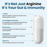 Clear Probiotics L-Lysine Supplement side view with label