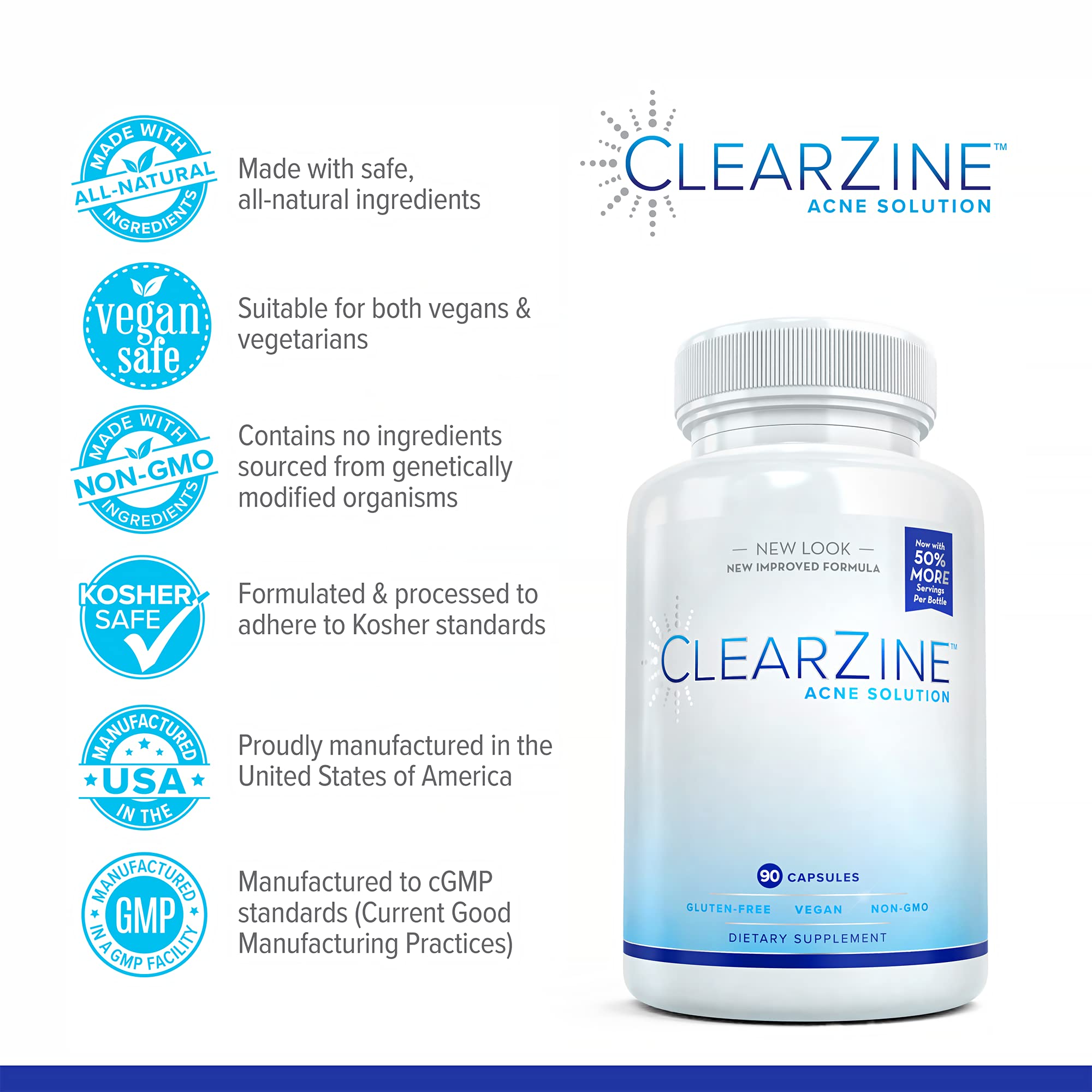 ClearZine Acne Supplement ingredients list