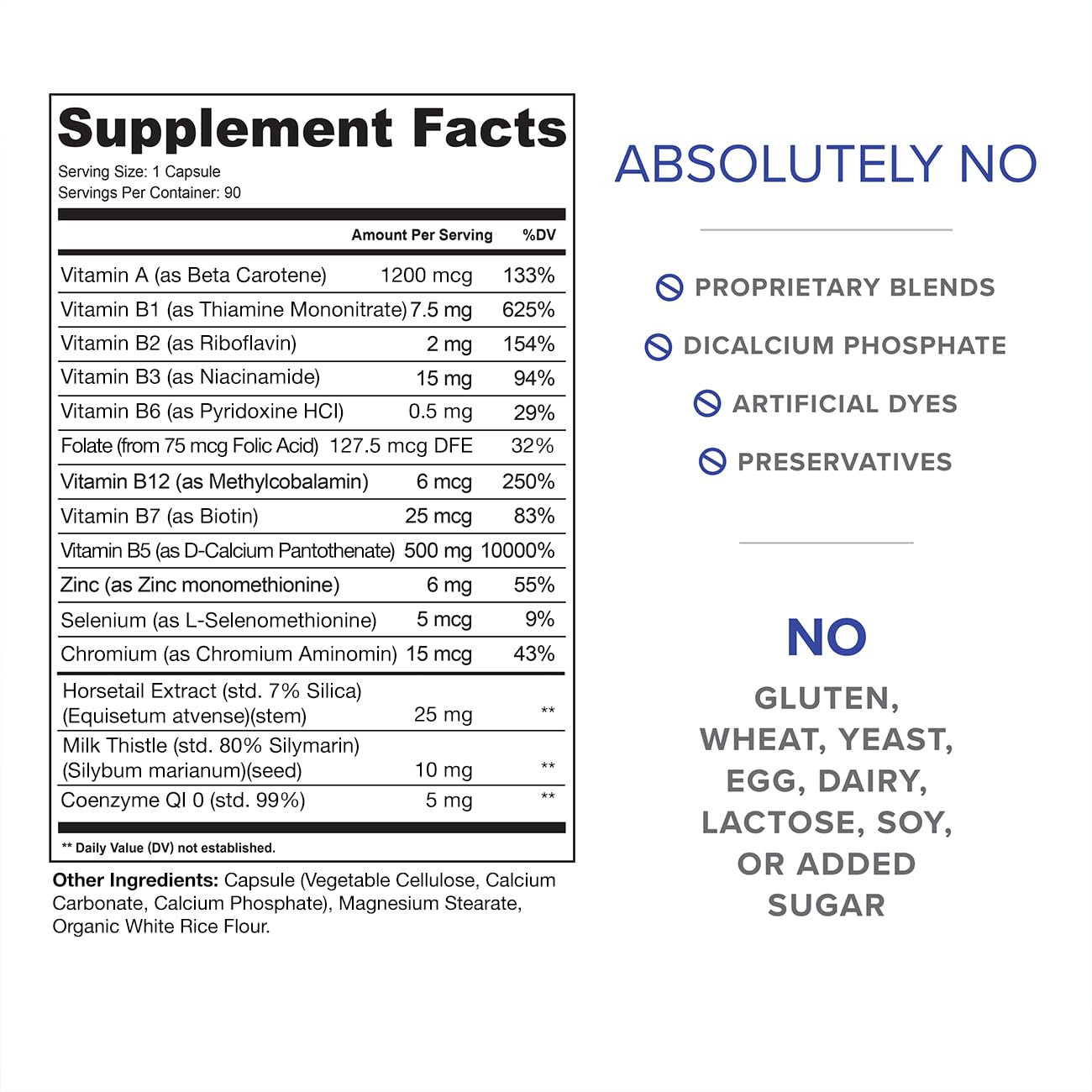 ClearZine Acne Supplement side view