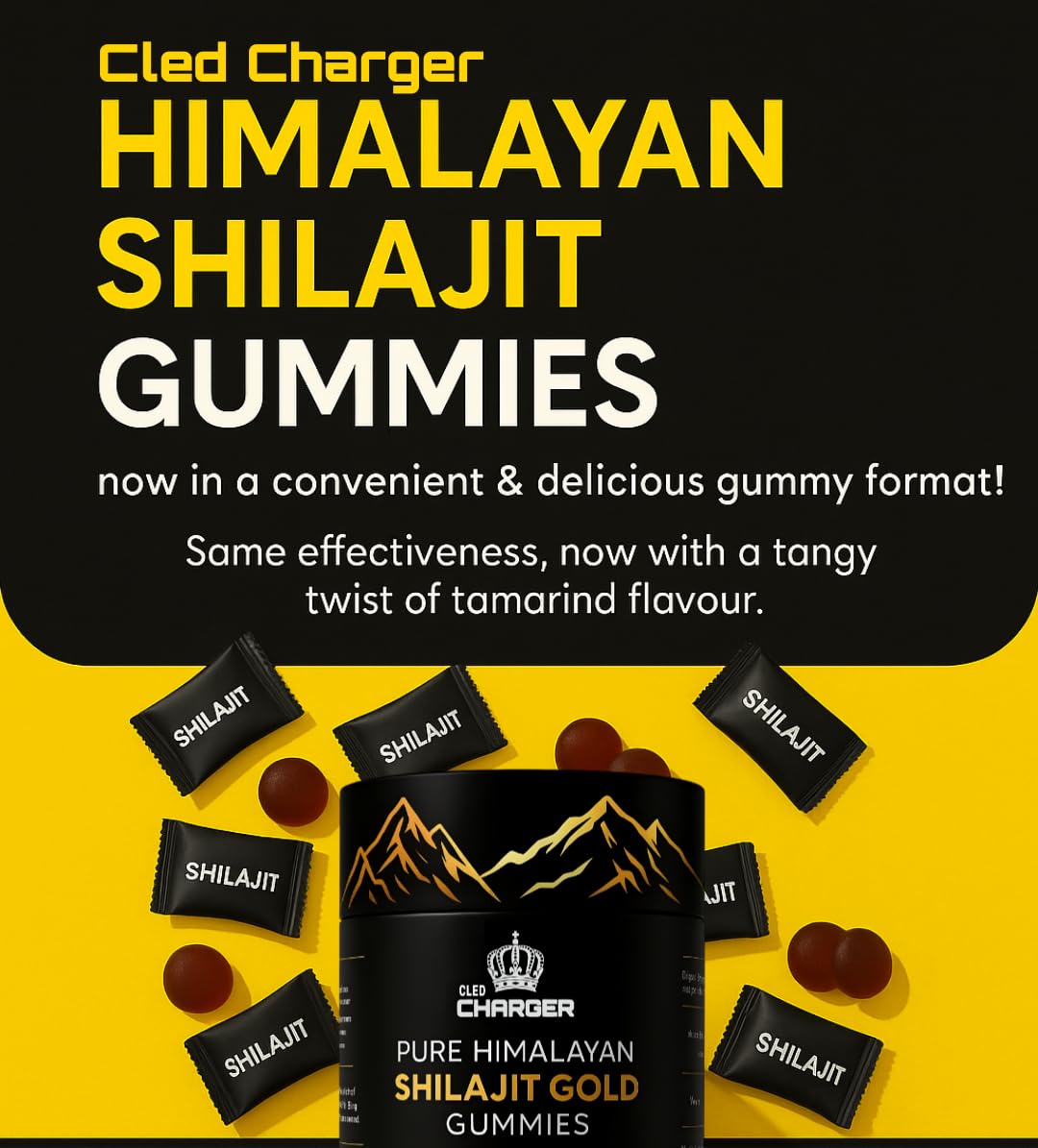 Cled Charger Shilajit Gummies close-up of gummies