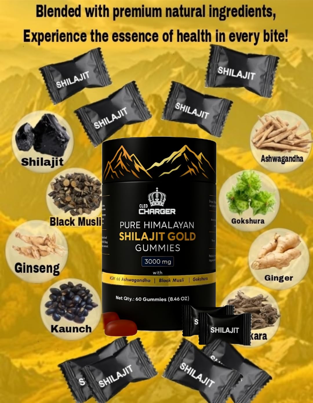 Cled Charger Shilajit Gummies ingredients list