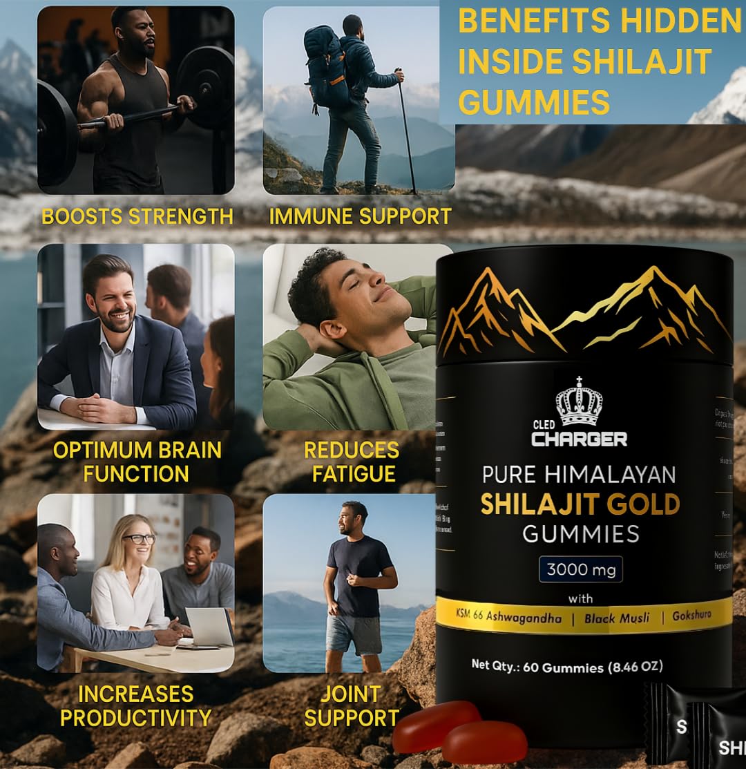 Cled Charger Shilajit Gummies nutritional information