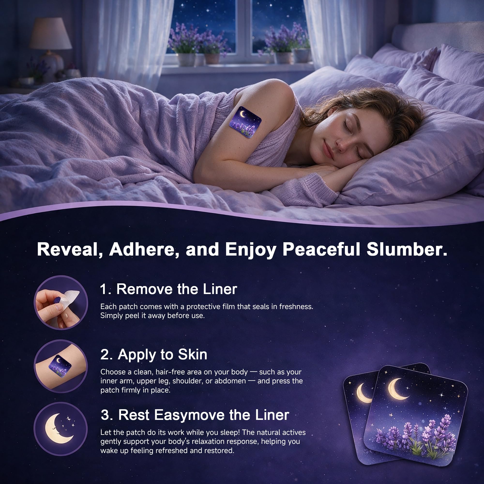 CleJoy Sleep Patches for Adults back view packaging