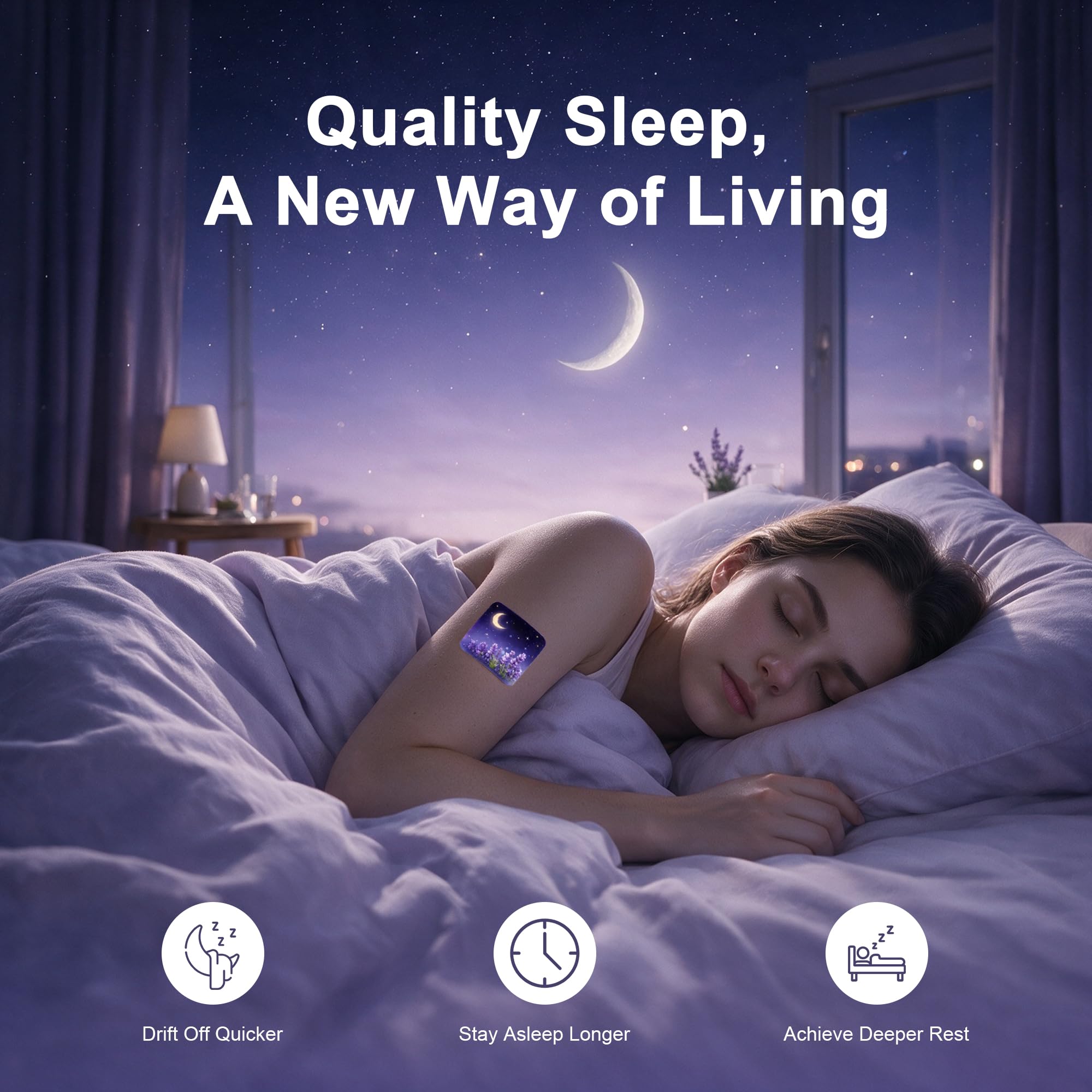 CleJoy Sleep Patches for Adults side view showing adhesive