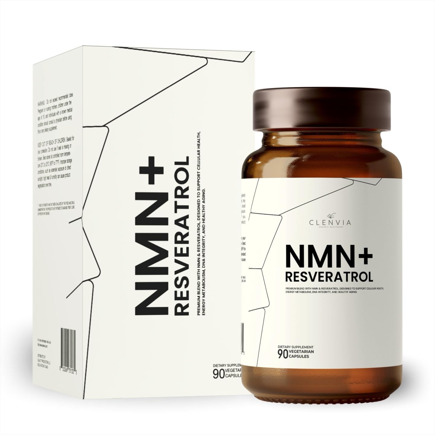 CLENVIA NMN + Resveratrol 90 capsules front view