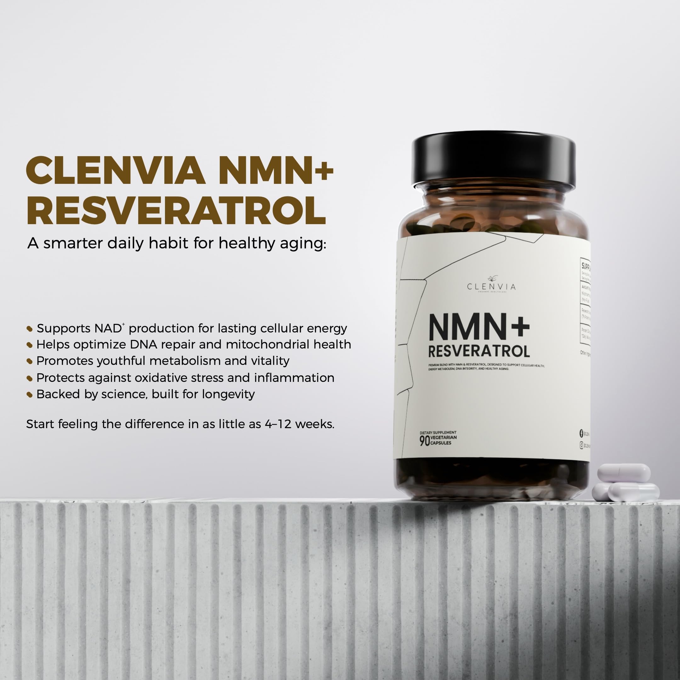 CLENVIA NMN + Resveratrol ingredients list