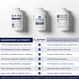 CLEPON Magnesium Glycinate Capsules on a wooden table