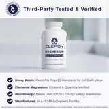 CLEPON Magnesium Glycinate Capsules with a measuring spoon