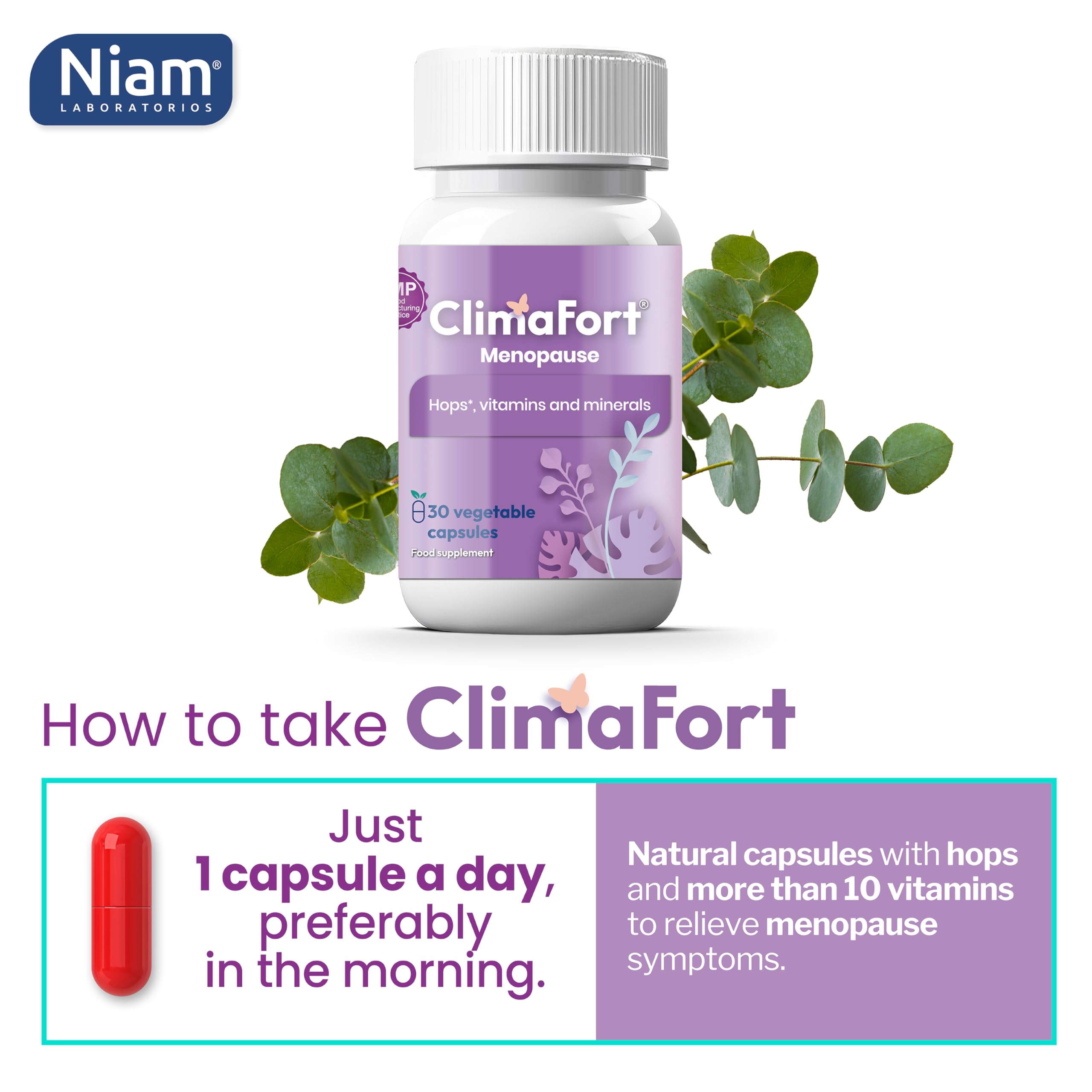 Climafort Menopause Support Capsules close-up of capsules