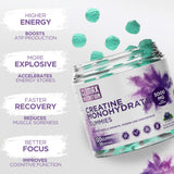 CLIMAX NUTRITION Creatine Monohydrate Gummies in a hand for size reference
