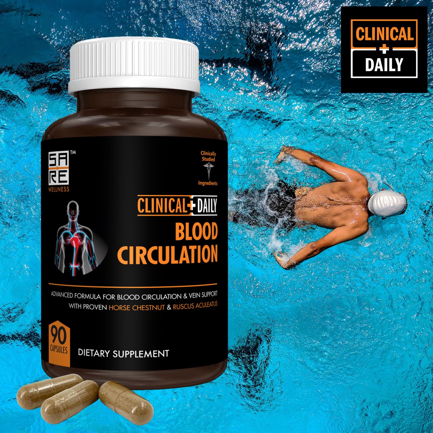 Clinical Daily Blended Vitamin & Mineral Supplement side view