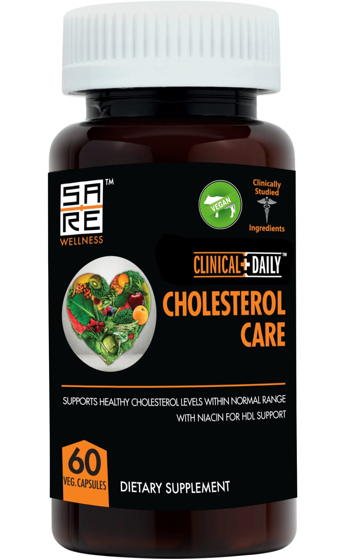 Clinical Daily Plant Sterols Supplement 60 vegetable capsules front view