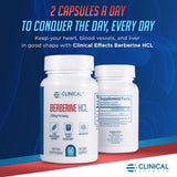 Clinical Effects Berberine HCL Supplement 1200mg bottle with capsules