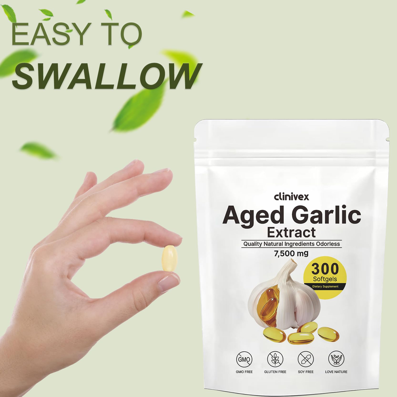 CLINIVEX Aged Garlic Extract Capsules close-up