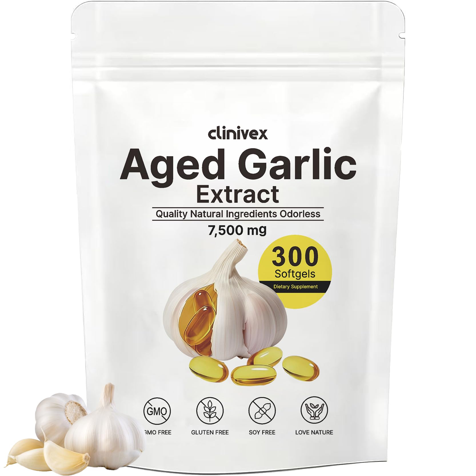 CLINIVEX Aged Garlic Extract Capsules front view