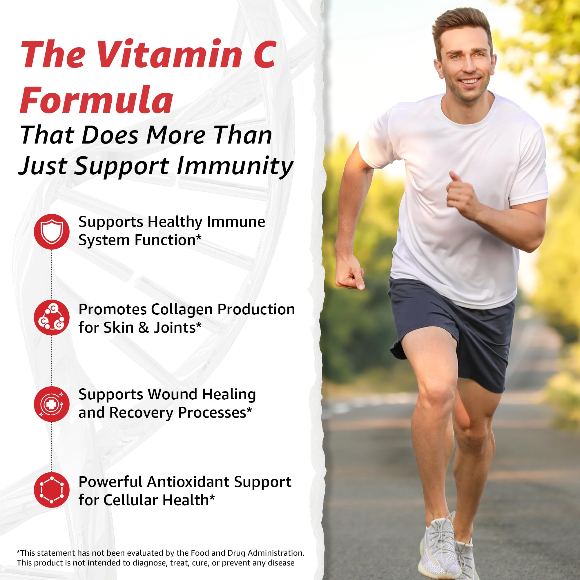 Close-up of 10X Health System Vitamin C 1000mg Capsules
