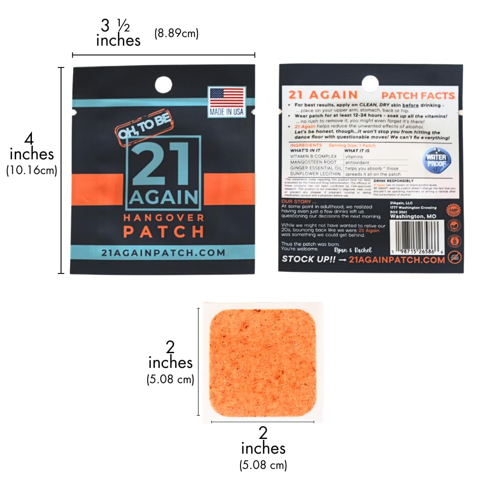 Close-up of 21 AGAIN use Patch on skin