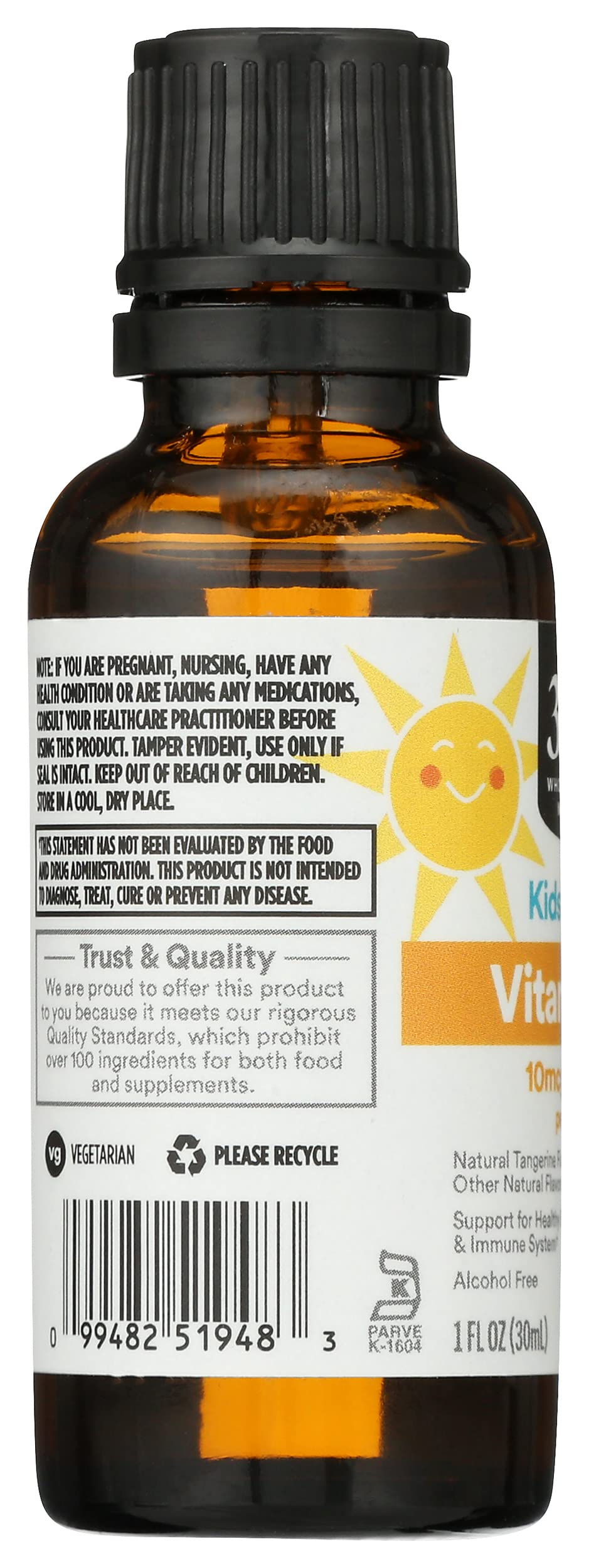 Close-up of 365 Liquid Vitamin D3 dropper