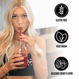 Close-up of 4KOR Fitness Power Reds & Greens fruit powder