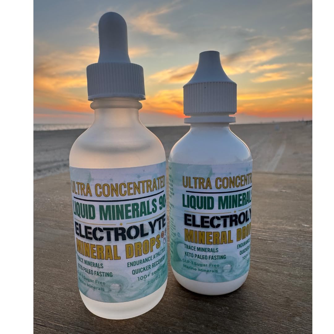 Close-up of 82 Minerals Sea Salt Trace Minerals dropper