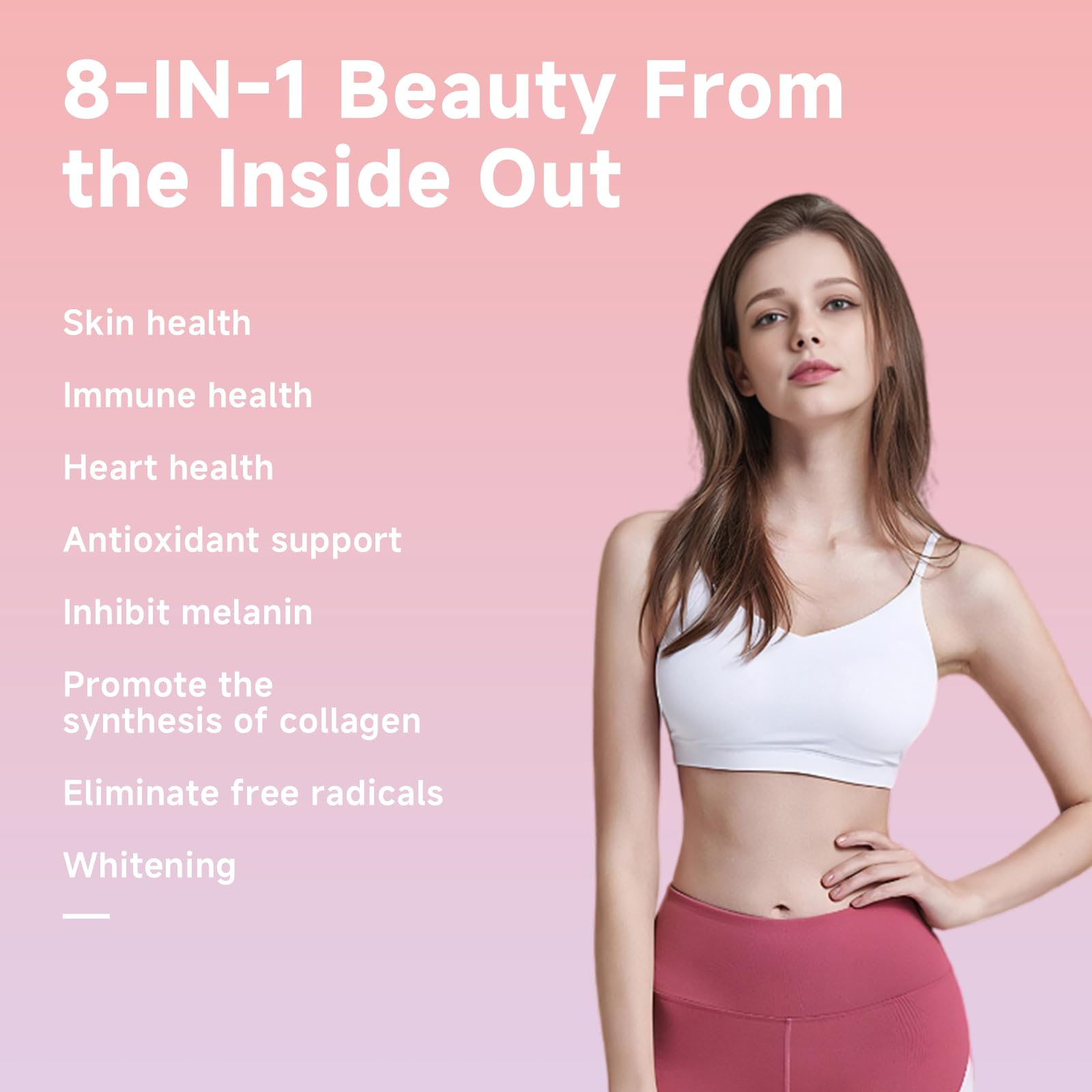 Close-up of 9 YOUNG-BASIC Chewable Vitamin C + E Tablets