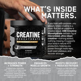 Close-up of ABE Creatine Monohydrate powder texture