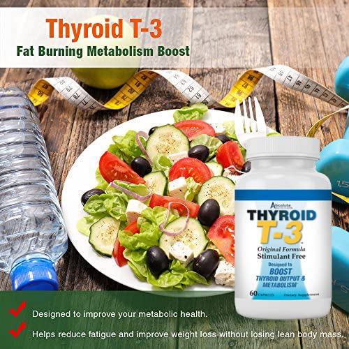 Close-up of Absolute Nutrition Thyroid T-3 Support Capsules
