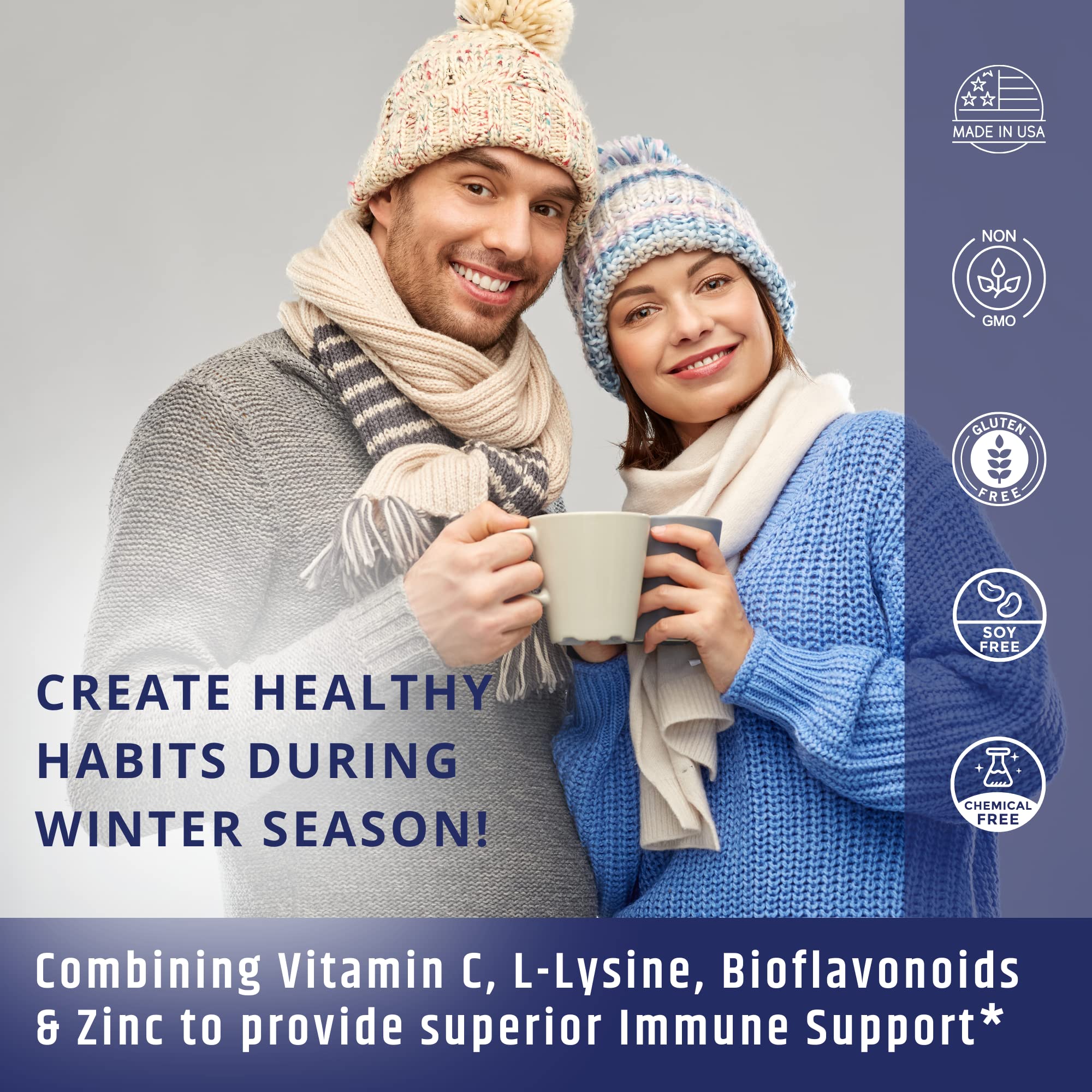 Close-up of AgeImmune Vitamin C 1000mg capsules
