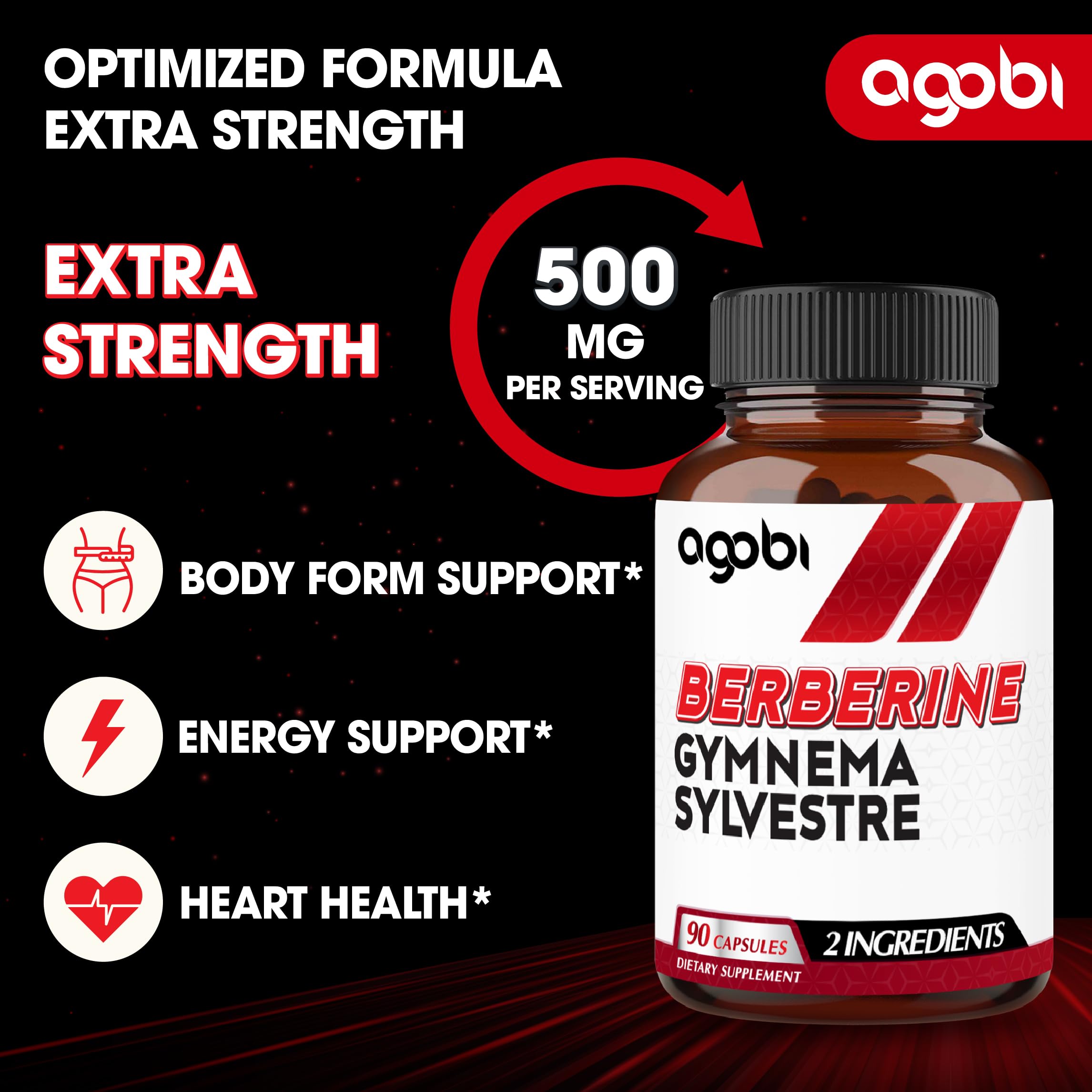 Close-up of Agobi Berberine capsules