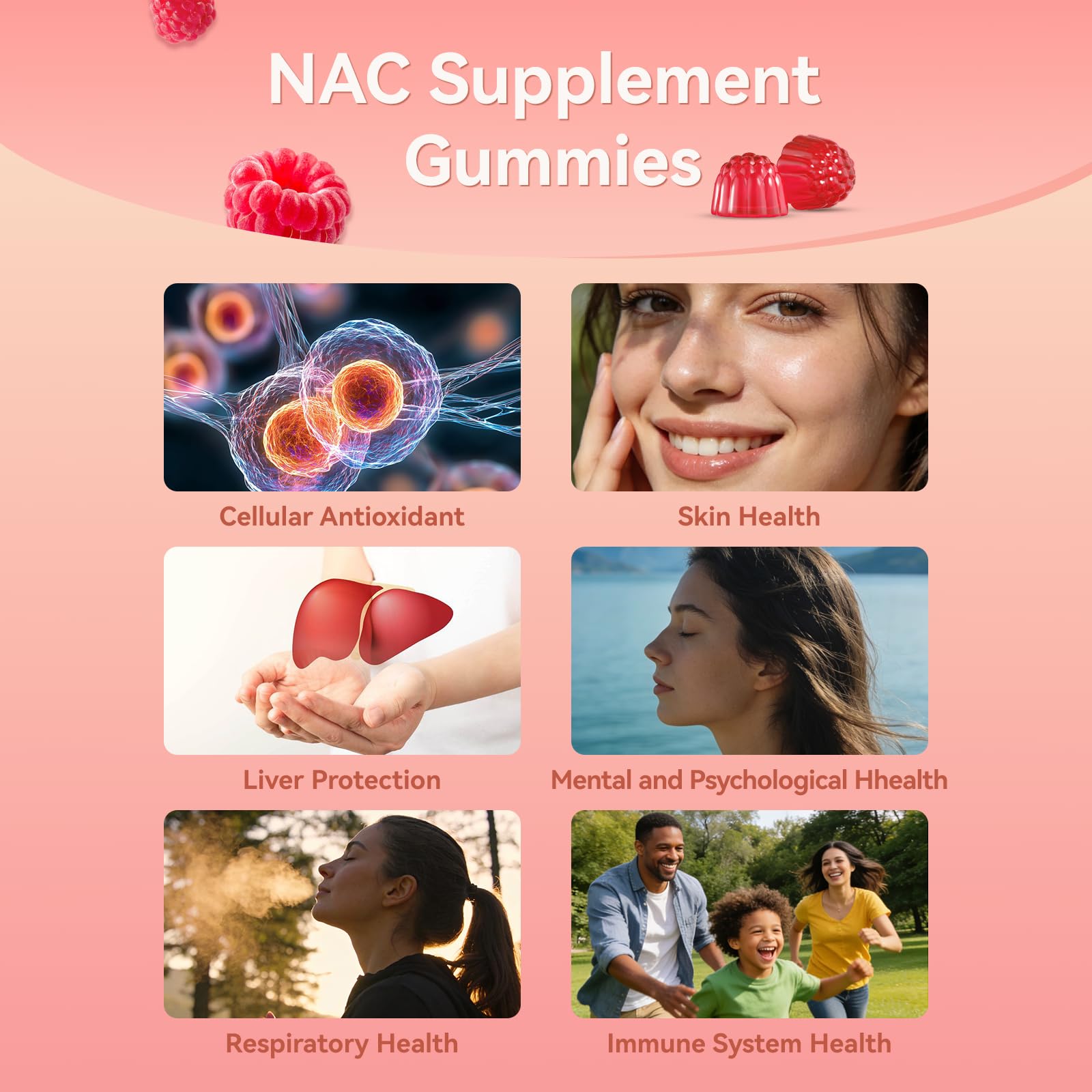 Close-up of Agumoon NAC Support Gummies showing texture