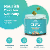 Close-up of Akasha Superfoods Sea Moss Gummies showing gummy texture