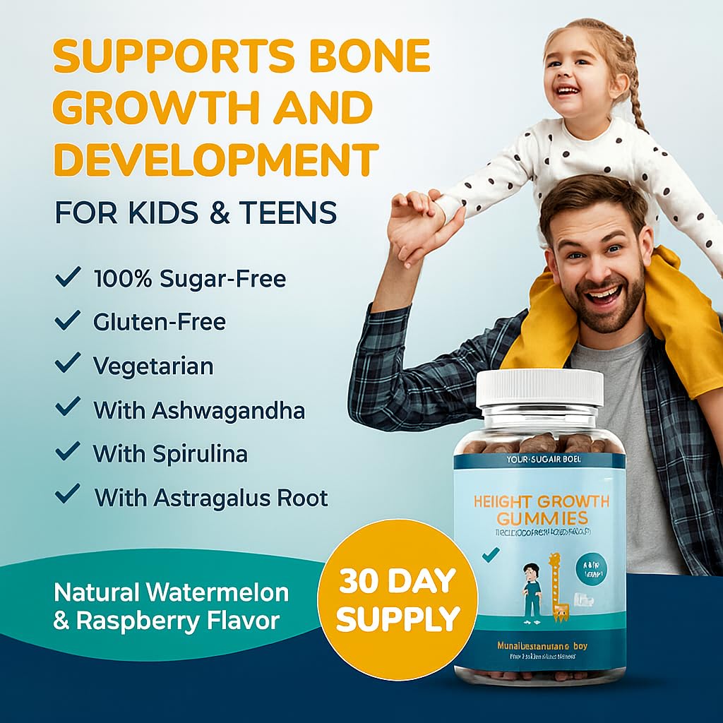 Close-up of Akros Bone & Height Support Gummies showing raspberry-watermelon flavour