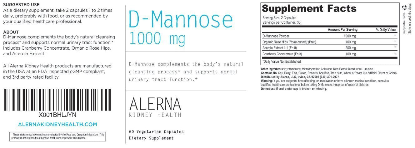 Close-up of Alerna Kidney Health D-Mannose capsules