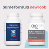 Close-up of Allergy Research Group Buffered Vitamin C capsules