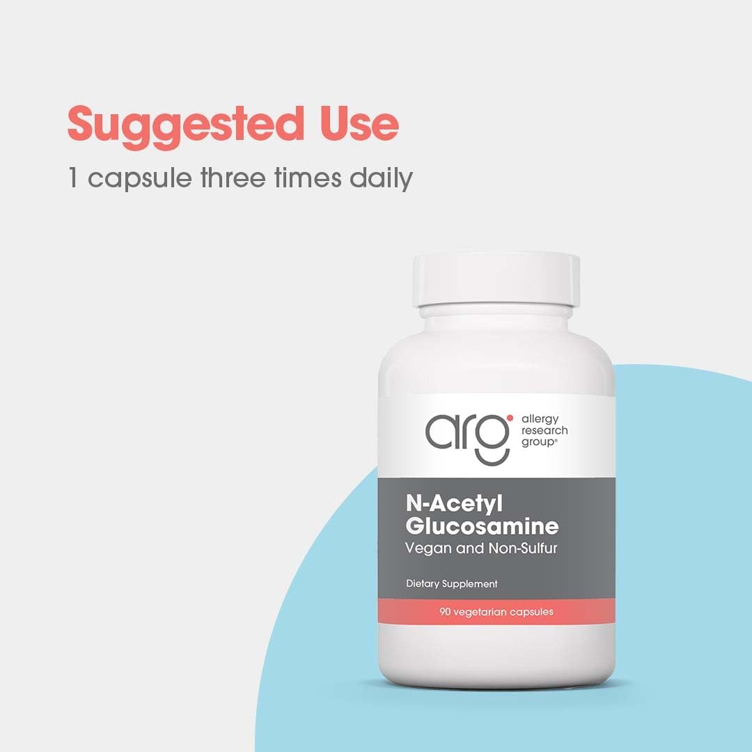 Close-up of Allergy Research Group N-Acetyl-D-Glucosamine capsule